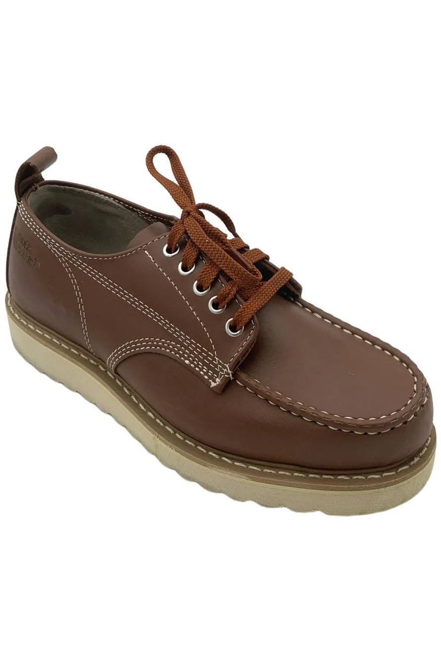 Work America Men's Crepe Wedged Sole Leather Work Oxford Tan - Medium